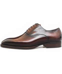 Lace-Up Brogue Oxford – Black Smooth Leather