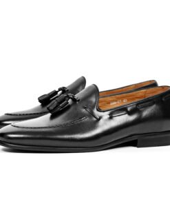 Tassel Dress Loafer – Black Smooth Leather