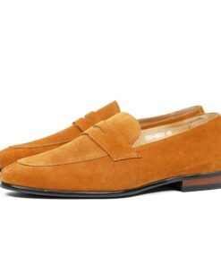 Lightweight Penny Loafer – Camel Suede